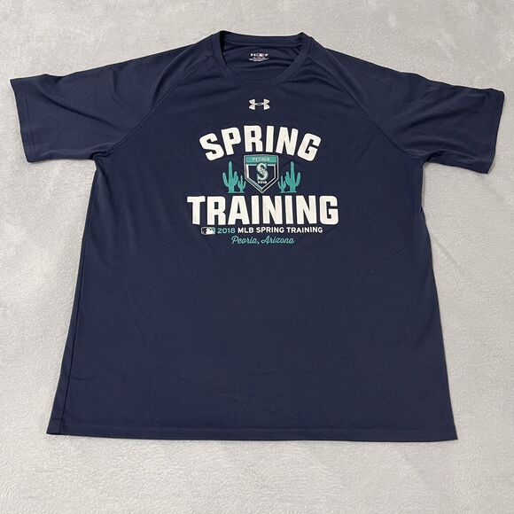 Seattle Mariners Jersey XL Blue Under Armour x MLB Spring Training Arizona 2018 - Picture 1 of 10